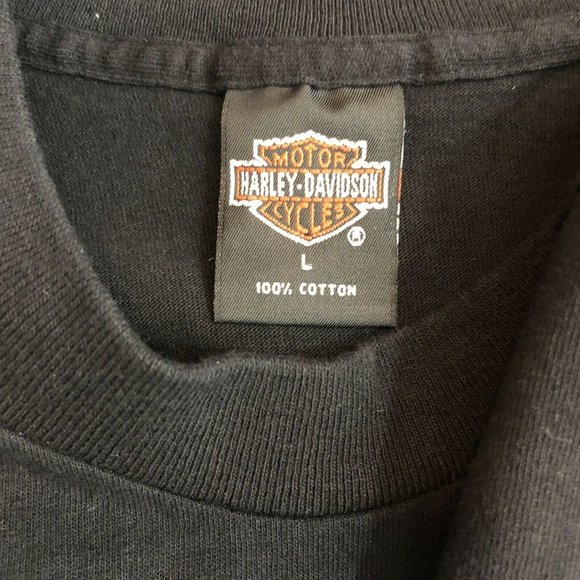 Vtg Harley Davidson Graphic Tshirt Embroidered Eag - Picture 8 of 10